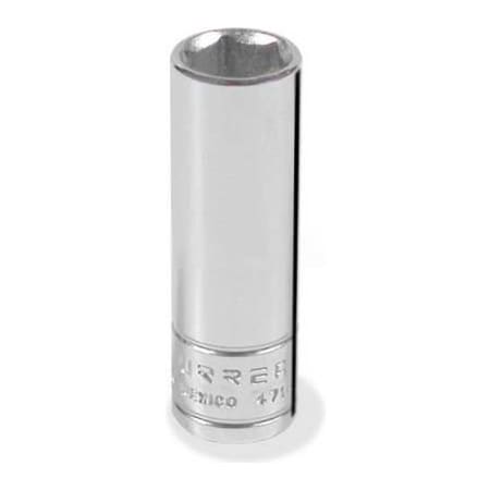 Urrea Urrea SAE Deep Socket, 1/4 Drive, 5/16 Socket, 2 Long, 6 Pt 4710L